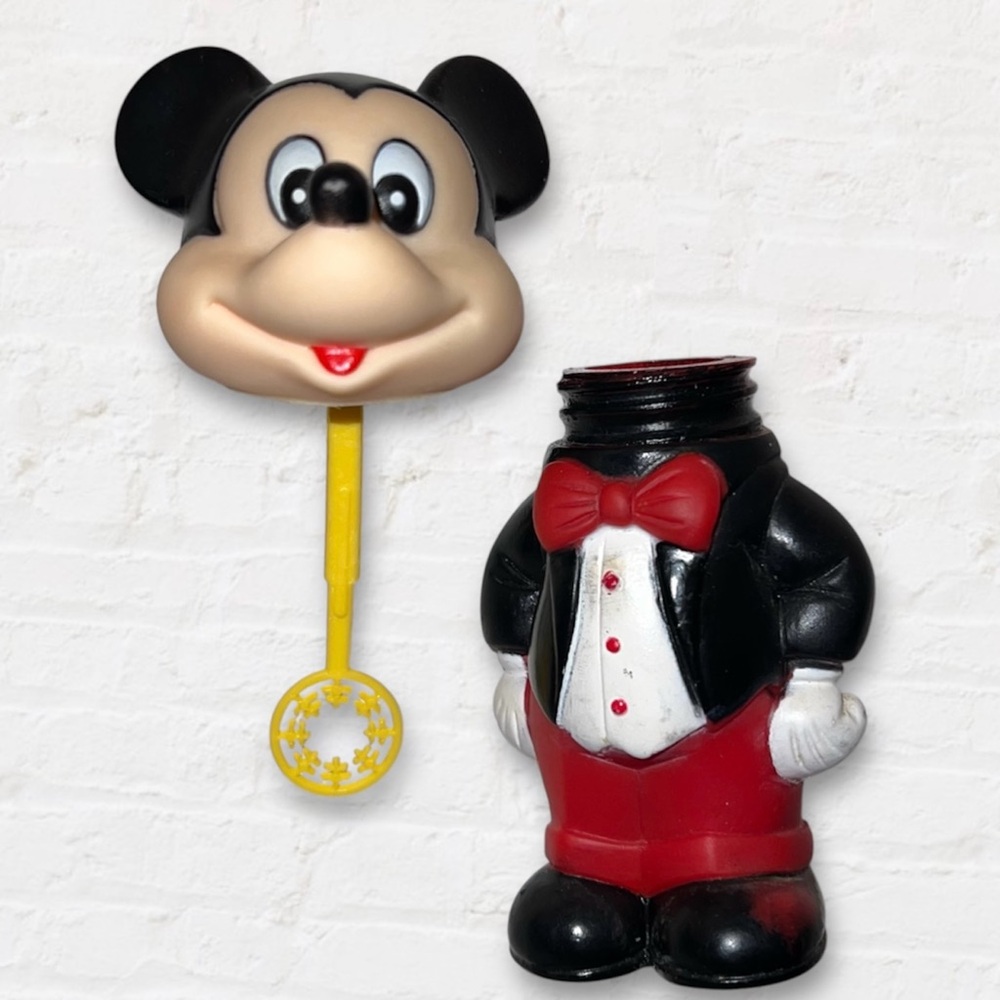 Vintage 1986 Mickey Bubble Blower Container
